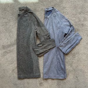 Set of 2 - XS FIGS Salta Performance Underscrub Tops - Graphite & Space Navy